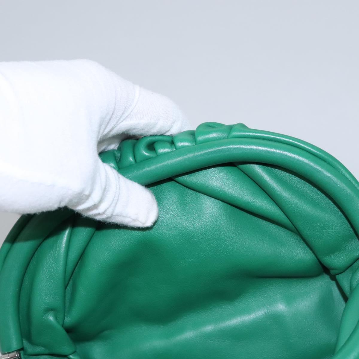 Bottega Veneta The Chain Pouch Leather, GREEN, LEATHER, Clutche & pouche