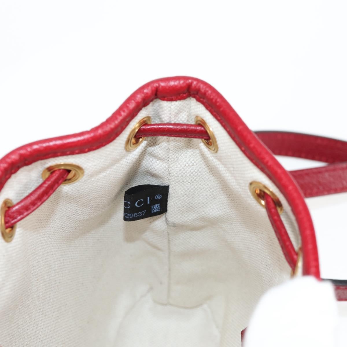 Gucci Doraemon Bucket Bag Printed Mini GG Coated Canvas, BEIGE, PVC, Crossbody bag