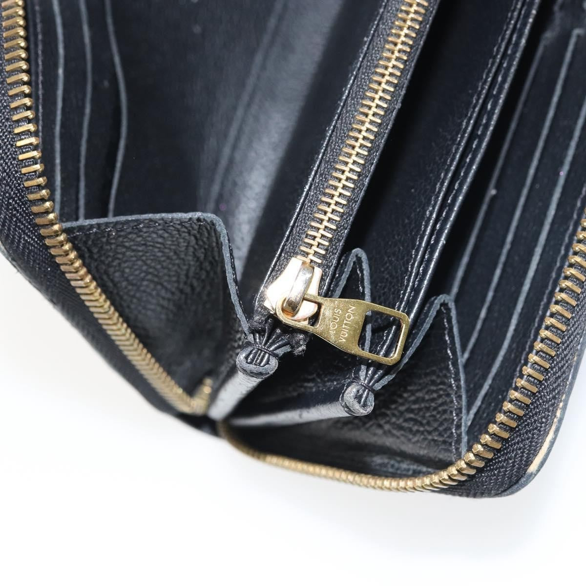 Louis Vuitton Zippy Wallet NM Leather Empreinte, BLACK, LEATHER, Wallets
