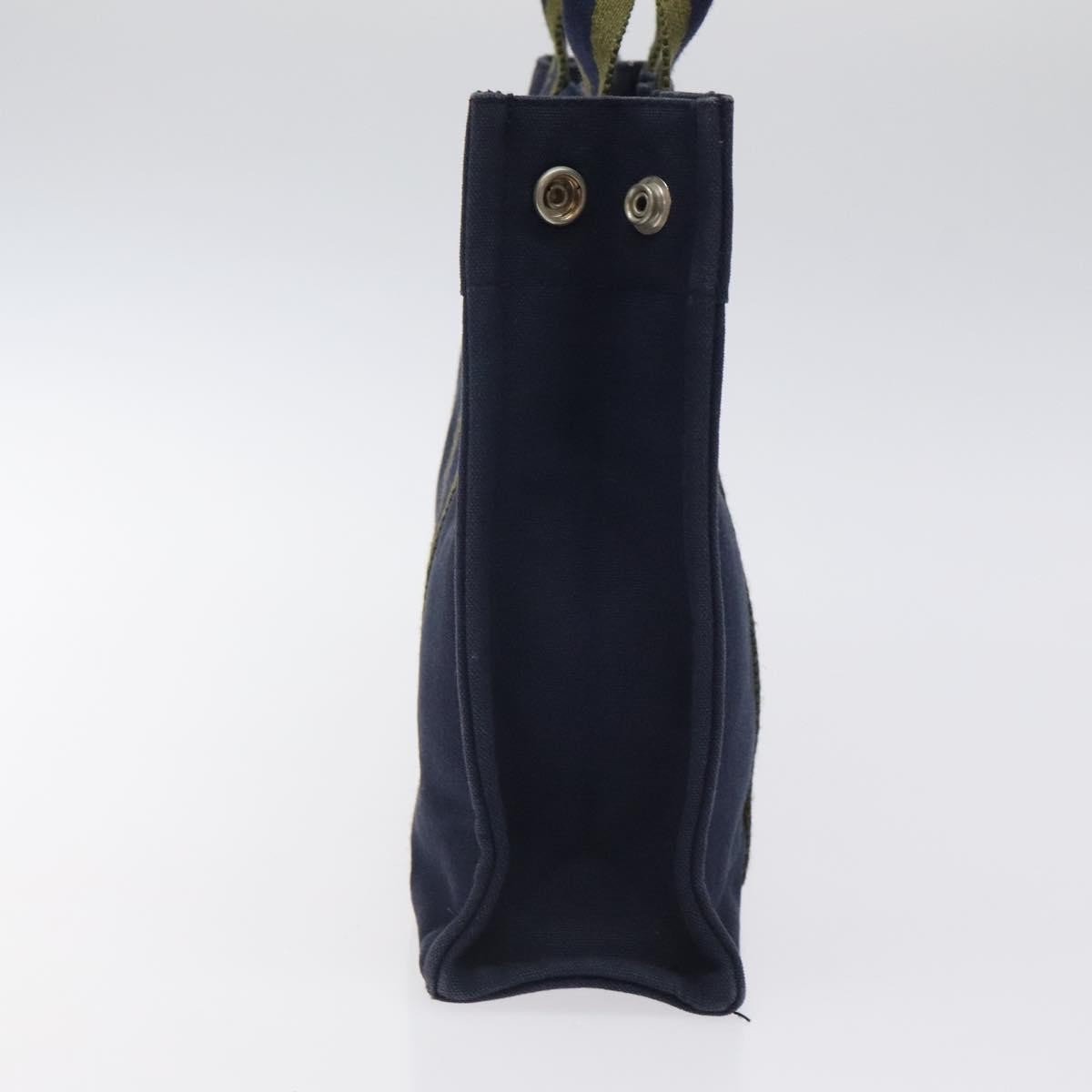 Hermes Fourre Tout Tote Canvas, NAVY, CANVAS, Tote bag