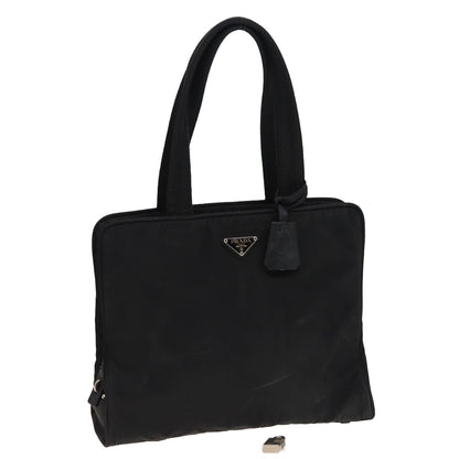 Prada Bowling Shoulder Bag Tessuto, BLACK, NYLON, Shoulder bag