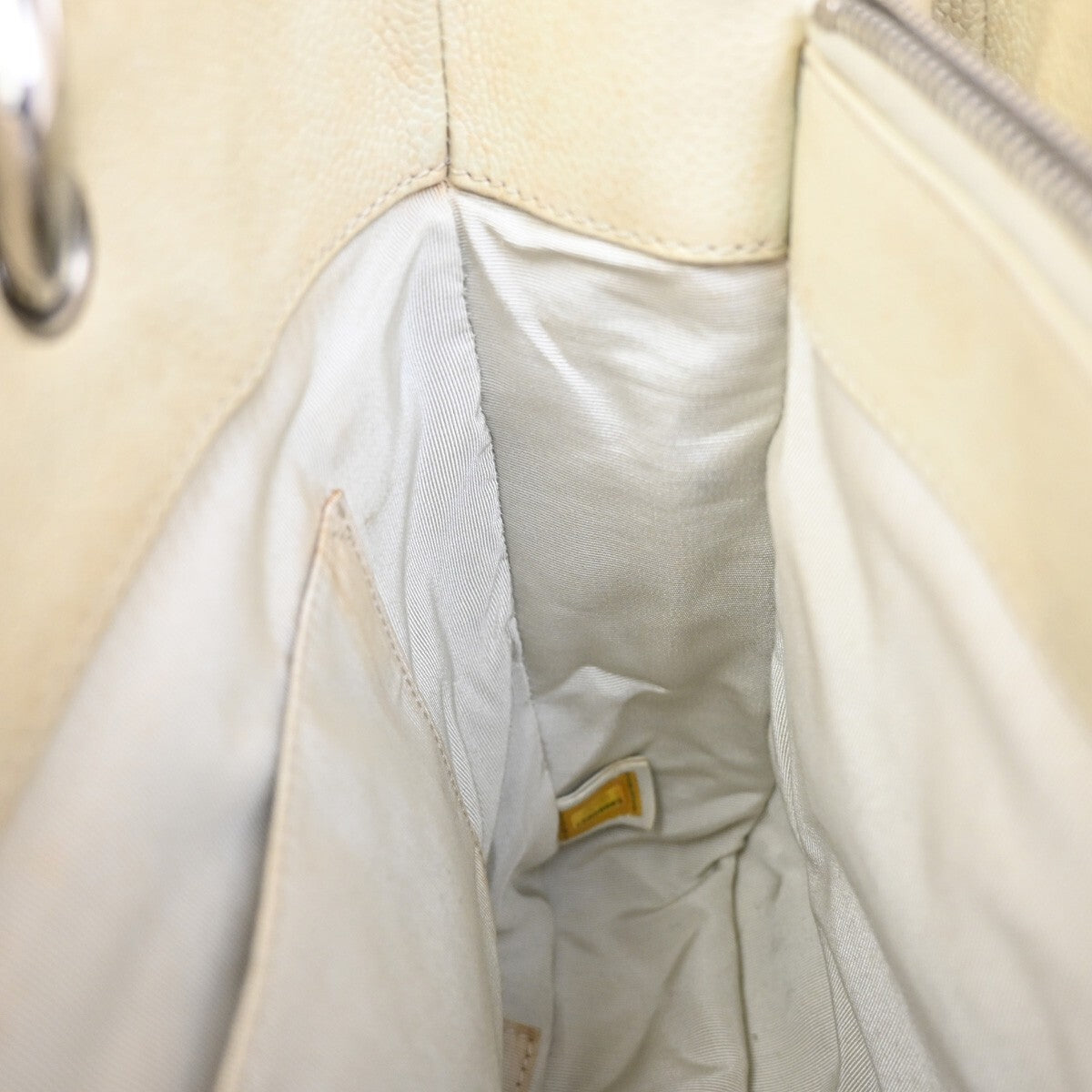 Chanel Grand Shopping Tote Quilted Calfskin, BEIGE, LEATHER, Tote bag