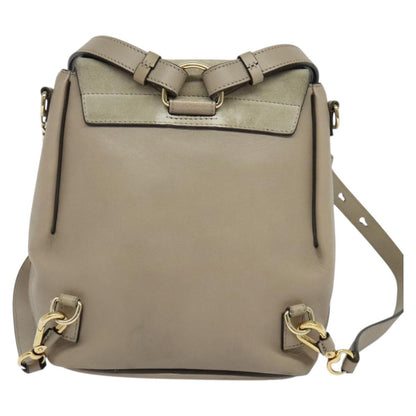 Chloe Faye Shoulder Bag Leather and Suede, GRAY, SUEDE, Shoulder bag