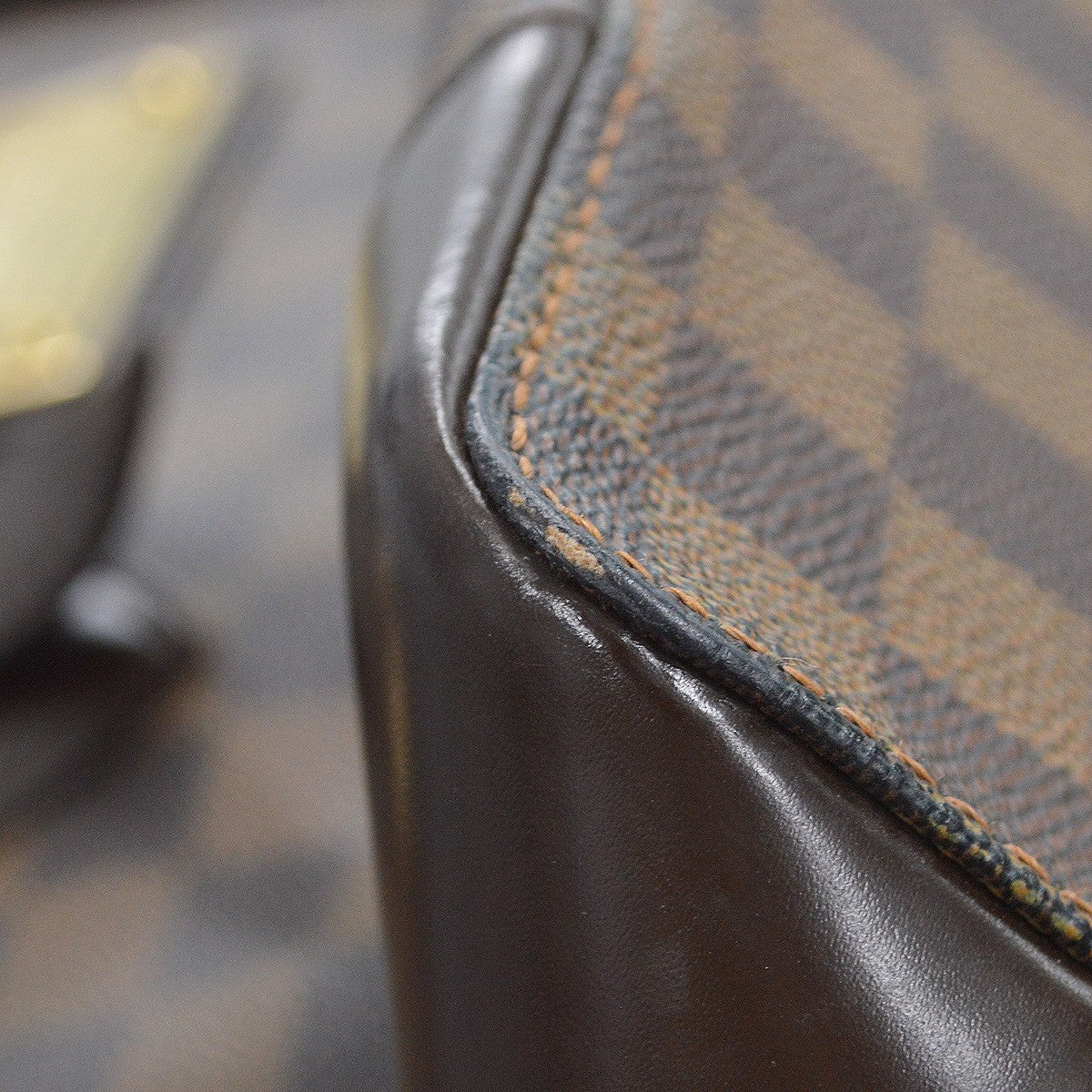 Louis Vuitton Hampstead Handbag Damier, BROWN, CANVAS, Handbag