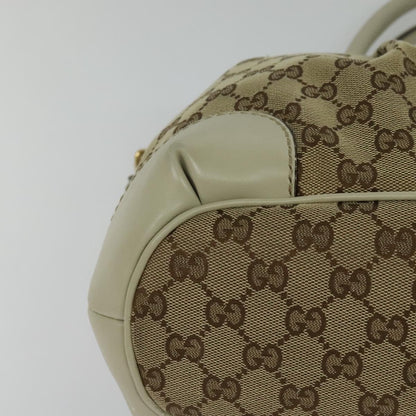 Gucci Sukey Top Handle Satchel GG Canvas with Leather, BEIGE, CANVAS, Tote bag