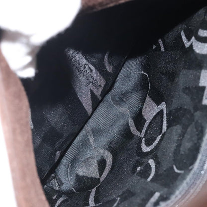 Salvatore Ferragamo Vala Handbag Suede, BROWN, SUEDE, Handbag