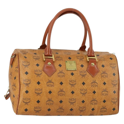 MCM Visetos logogramme Handbag Canvas and Leather, BROWN, CANVAS, Travel bag