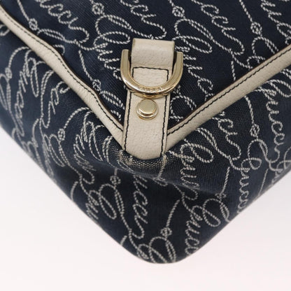 Gucci Abbey Tote GG Canvas with Leather, NAVY, CANVAS, Tote bag