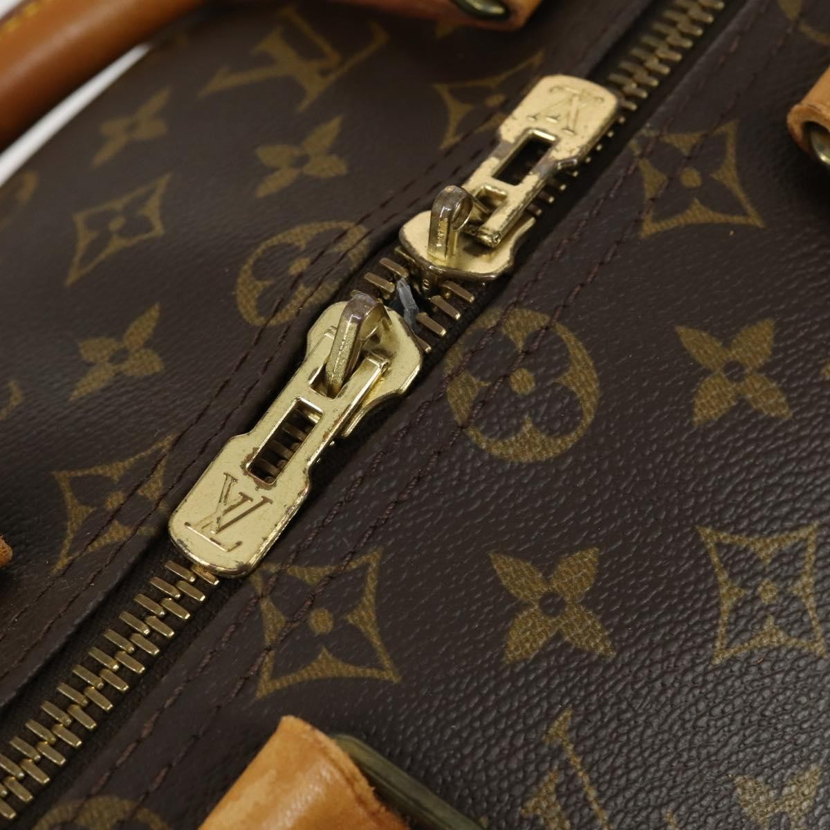 Louis Vuitton Keepall Bag Monogram Canvas, BROWN, CANVAS, Travel bag