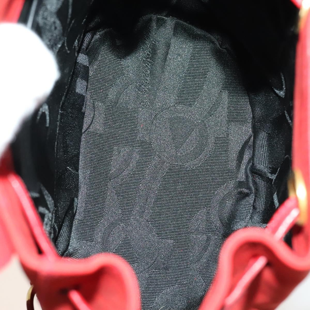 Salvatore Ferragamo Gancini Flap Drawstring Backpack Suede, RED, SUEDE, Backpack