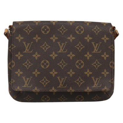 Louis Vuitton Musette Tango Handbag Monogram Canvas, BROWN, CANVAS, Handbag