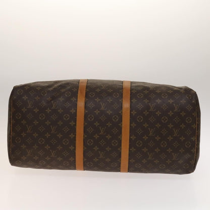 Louis Vuitton Keepall Bag Monogram Canvas, BROWN, CANVAS, Travel bag