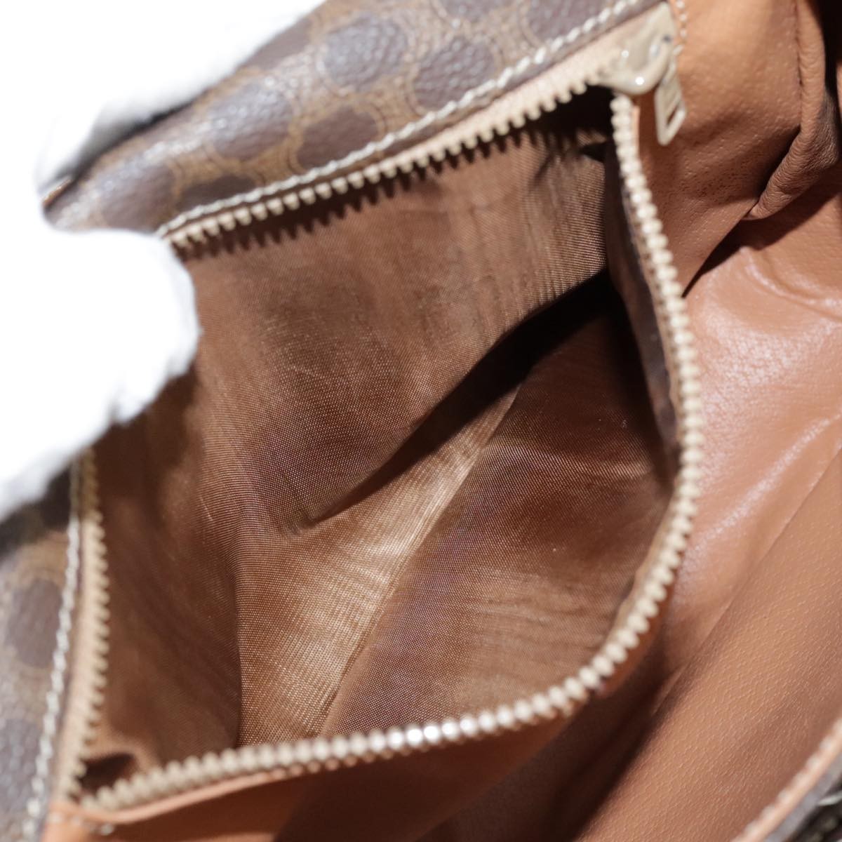 Celine Macadam Shoulder Bag PVC Leather, BROWN, CANVAS, Shoulder bag