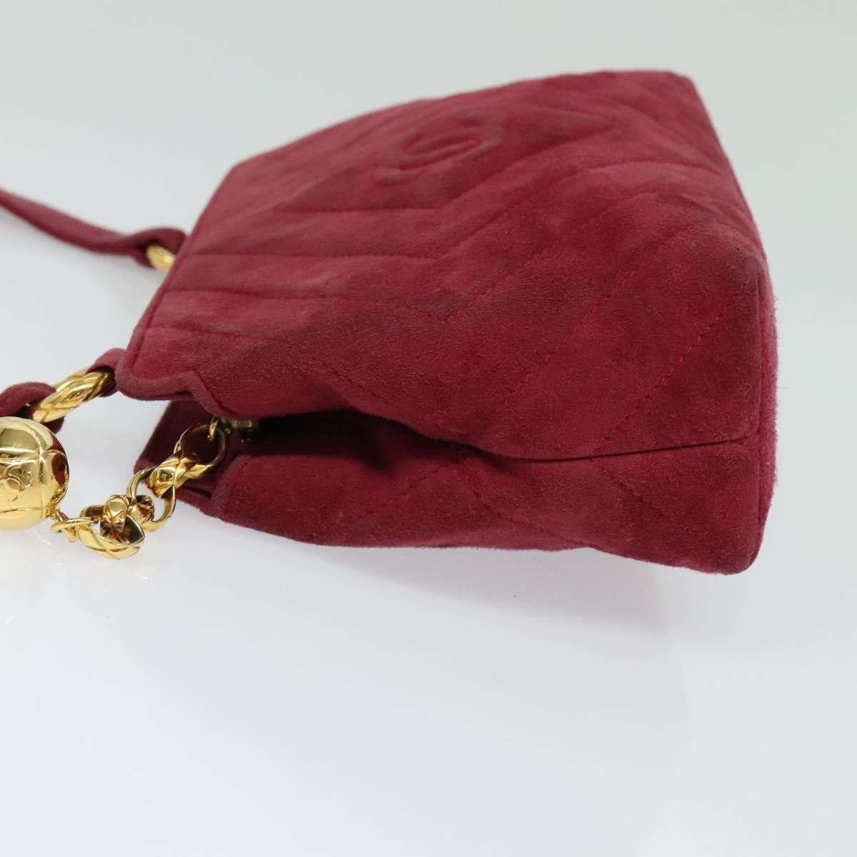 Chanel Vintage Diamond CC Camera Bag Quilted Suede, PINK, SUEDE, Shoulder bag