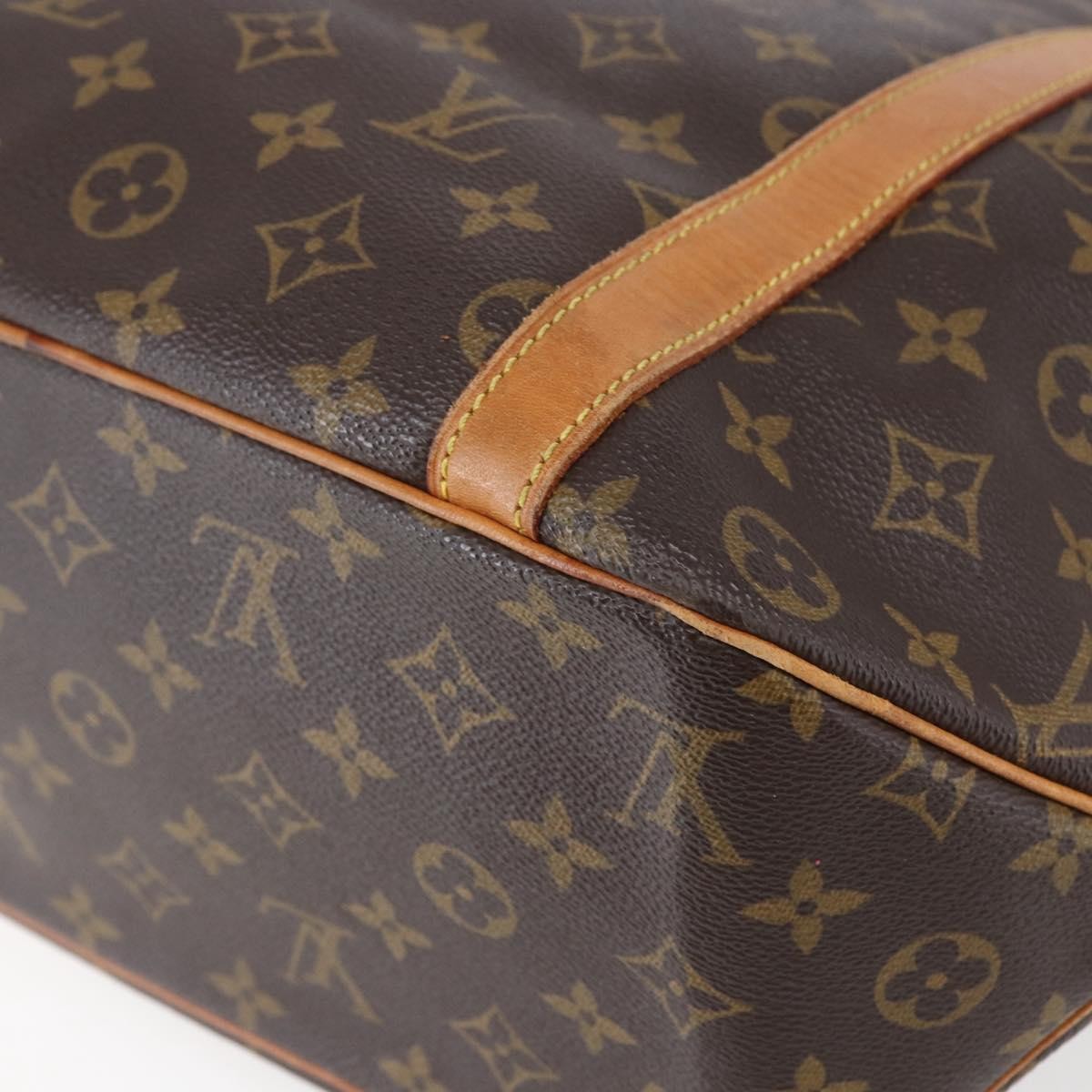 Louis Vuitton Shopping Sac Handbag Monogram Canvas, BROWN, CANVAS, Tote bag