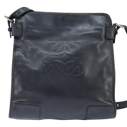 Loewe Anagram Shoulder Bag Leather, BLACK, LEATHER, Shoulder bag