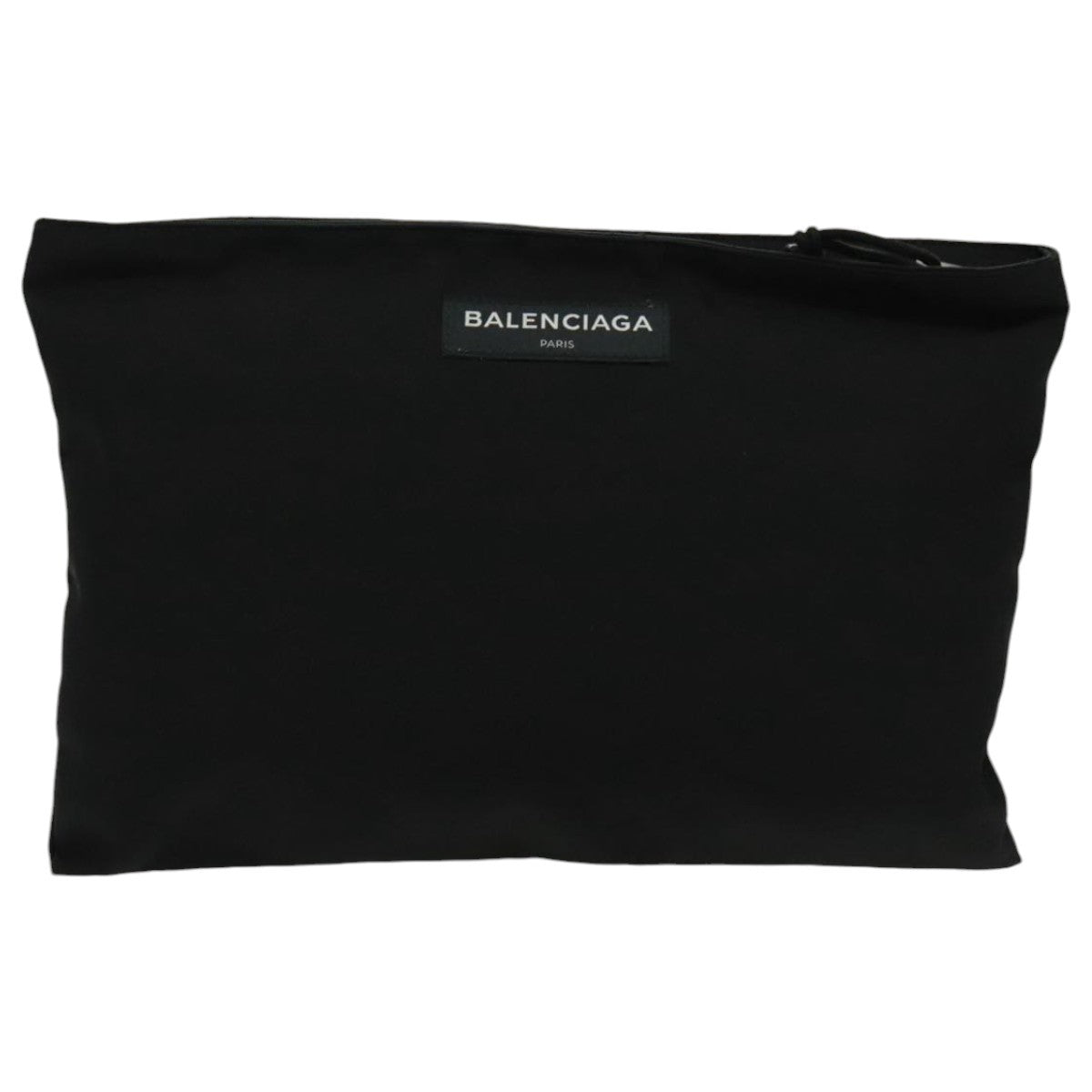 Balenciaga Logo Pouch Canvas, BLACK, CANVAS, Clutche & pouche