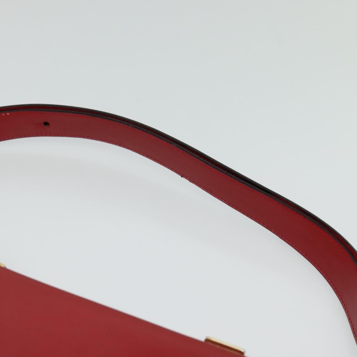 Celine Shoulder Bag Leather, RED, LEATHER, Shoulder bag