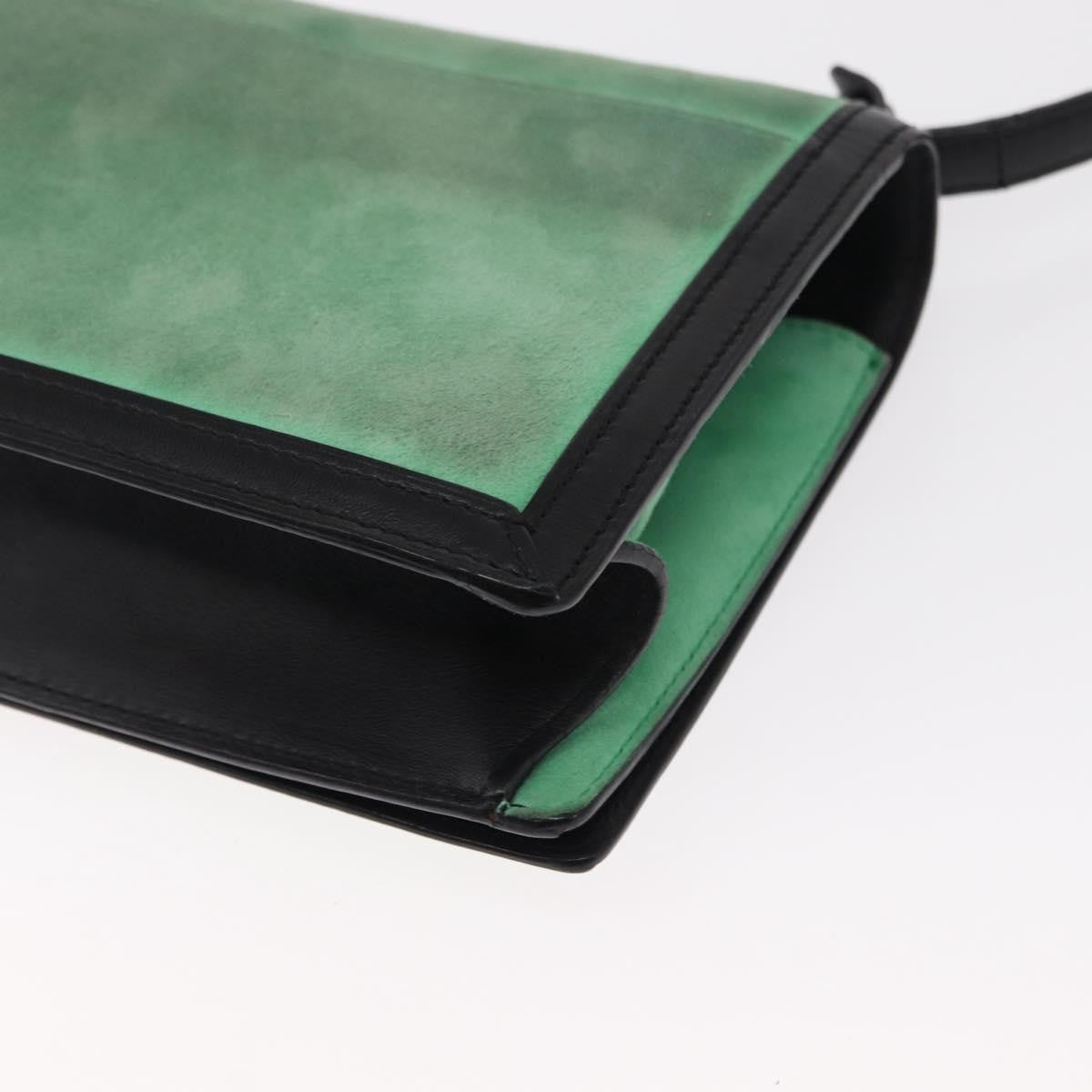 Loewe Barcelona Shoulder Bag Suede with Leather, GREEN, SUEDE, Shoulder bag