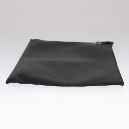Prada Vintage Pouch Leather, BLACK, LEATHER, Clutche & pouche