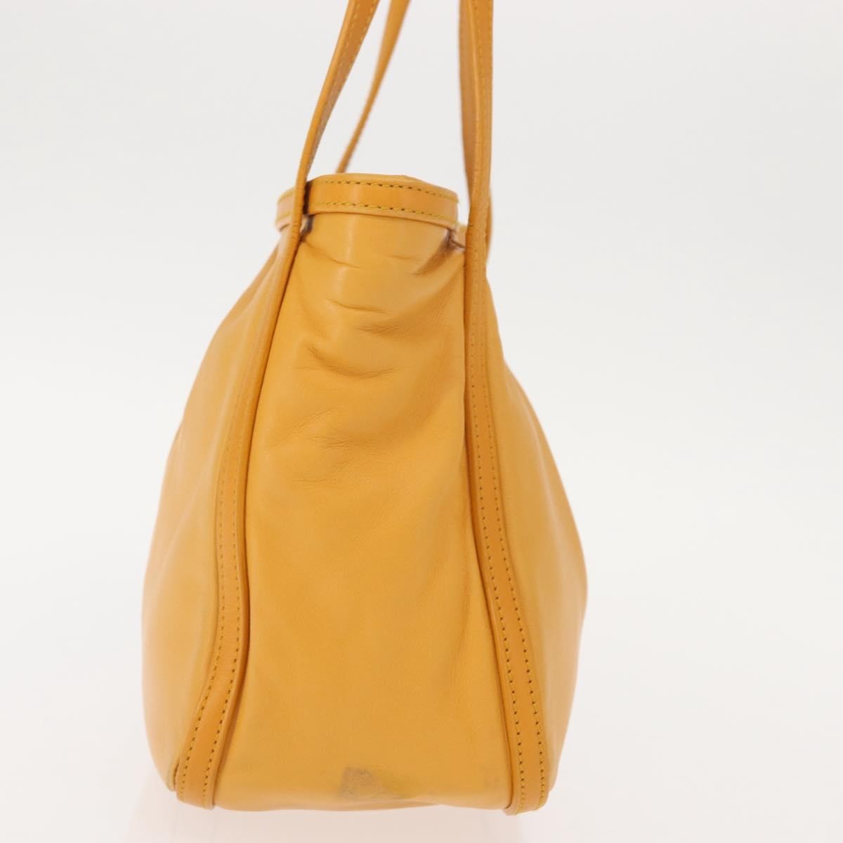Loewe Anagram handbag Leather, YELLOW, LEATHER, Handbag