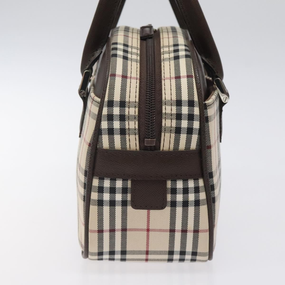 Burberry Nova Check Bowling Bag Canvas, BEIGE, CANVAS, Travel bag