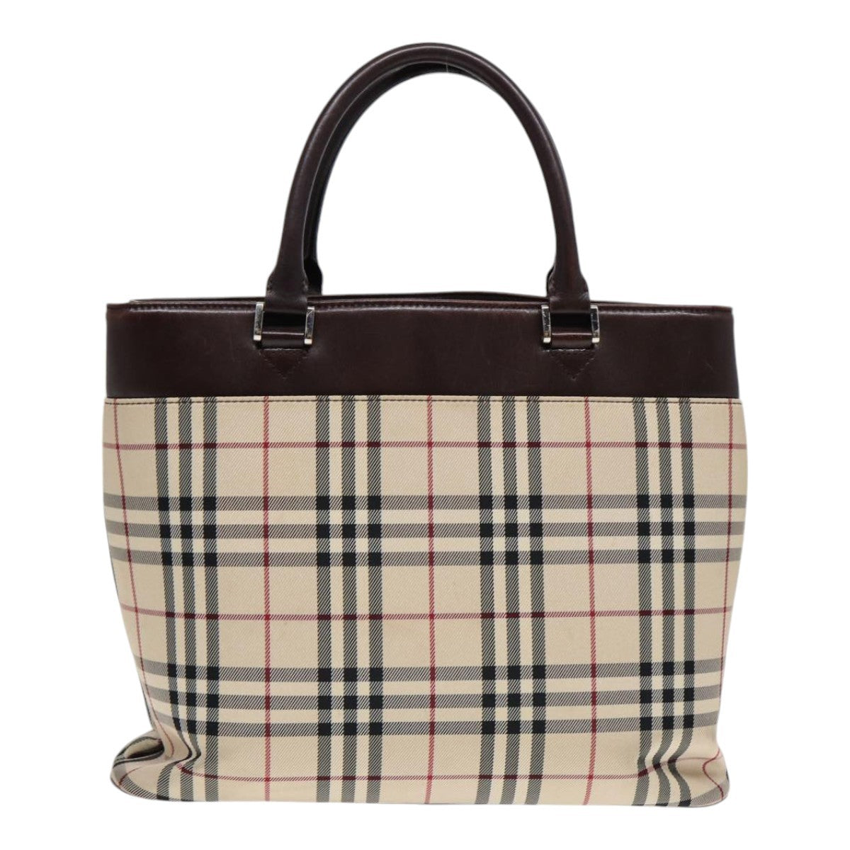 Burberry Nova Check Tote Canvas and Leather, BEIGE, CANVAS, Tote bag
