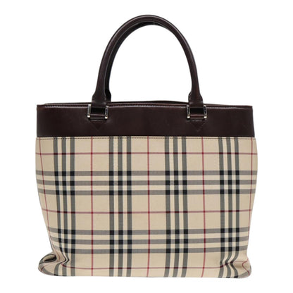 Burberry Nova Check Tote Canvas and Leather, BEIGE, CANVAS, Tote bag