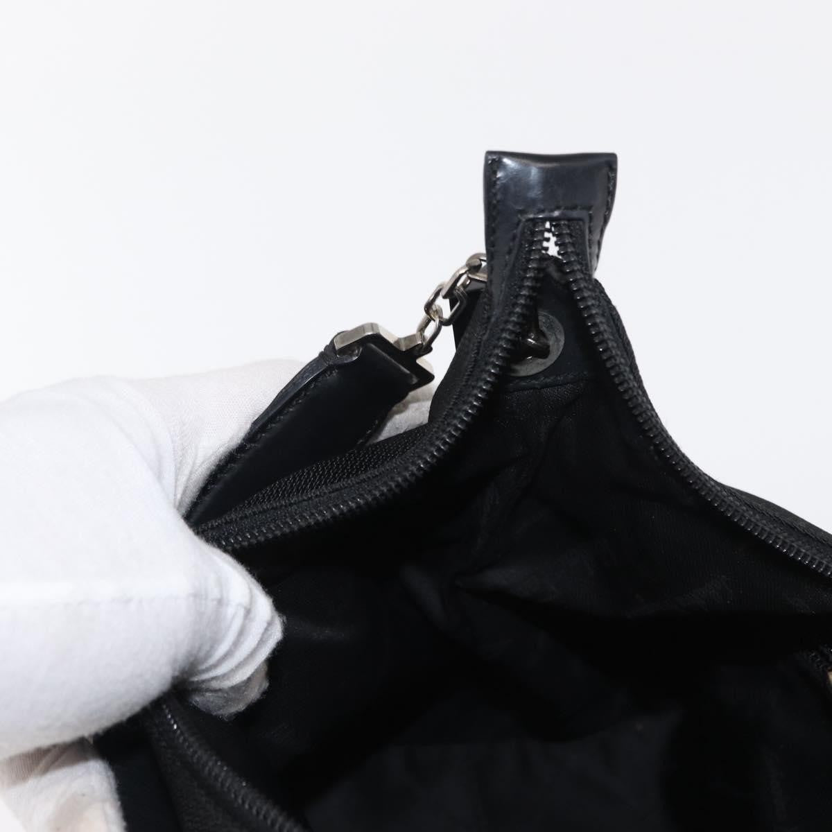 Salvatore Ferragamo Vala Shoulder Bag Nylon, BLACK, NYLON, Shoulder bag