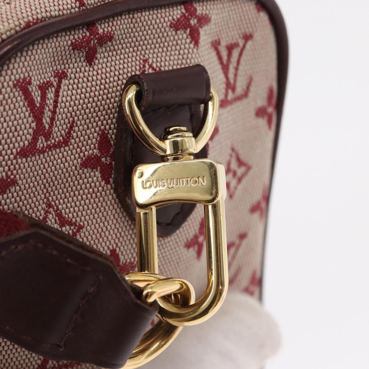 Louis Vuitton Camera Bag Mini Lin, RED, CANVAS, Clutche & pouche