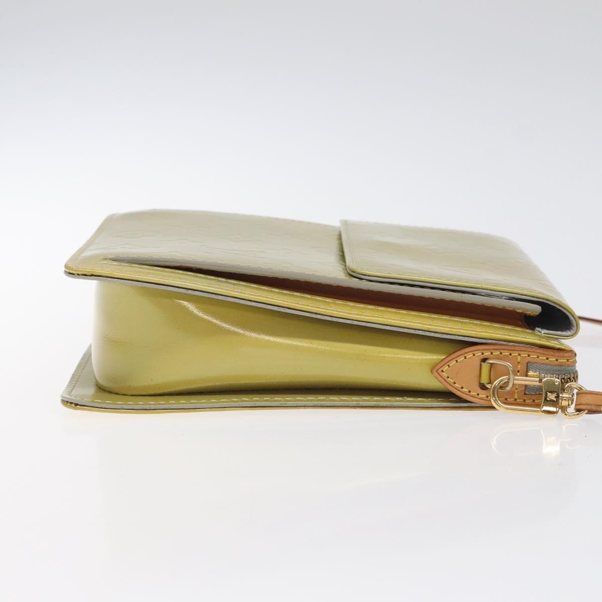 Louis Vuitton Mott Handbag Monogram Vernis, BEIGE, PATENT_LEATHER, Clutche & pouche