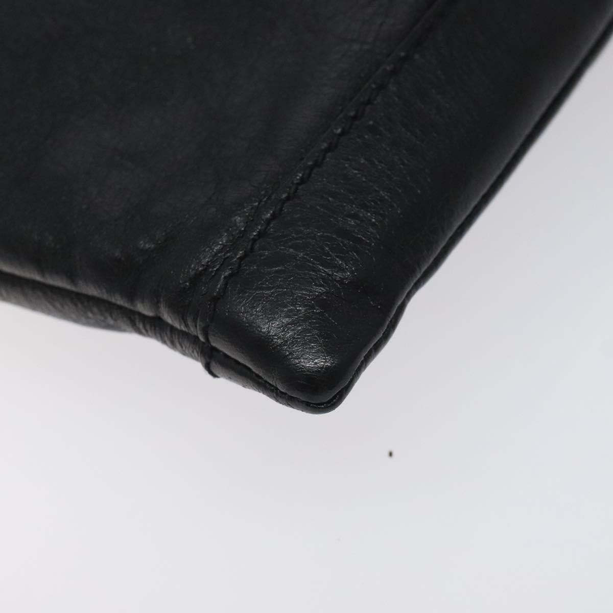 Balenciaga Classic City Clip Pouch Leather, BLACK, LEATHER, Clutche & pouche