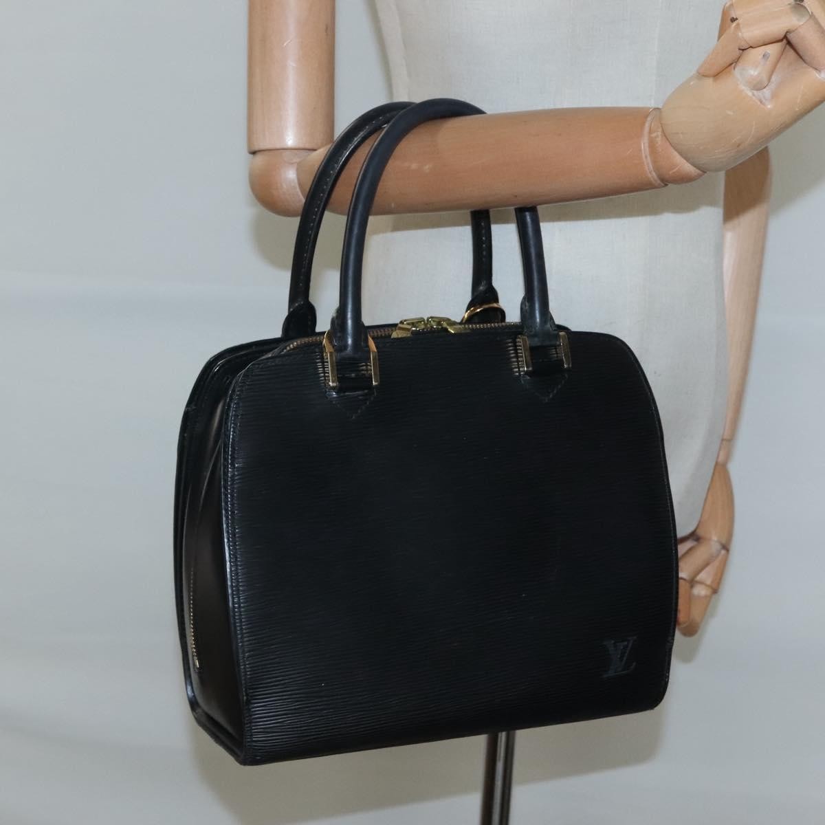 Louis Vuitton Pont Neuf Handbag Epi Leather, BLACK, LEATHER, Handbag
