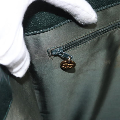 Chanel Vintage CC Lock Pocket Chain Tote Caviar, GREEN, LEATHER, Handbag