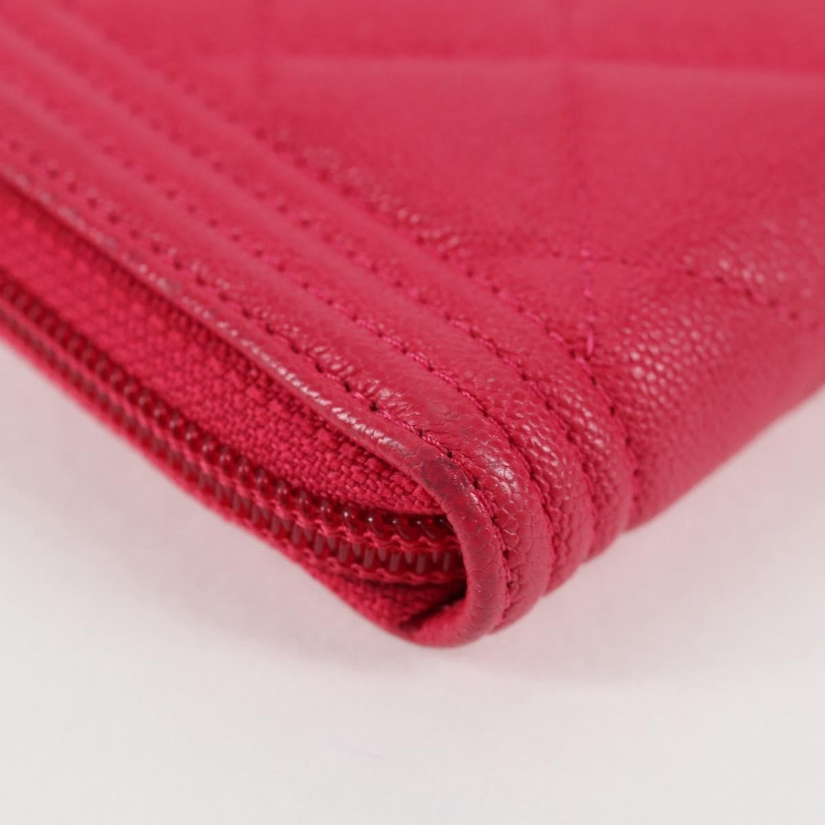 Chanel Compact Boy Wallet Caviar, PINK, LEATHER, Wallets