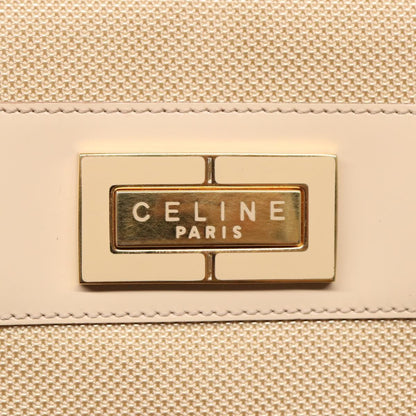 Celine Shoulder Bag Nylon, BEIGE, NYLON, Shoulder bag