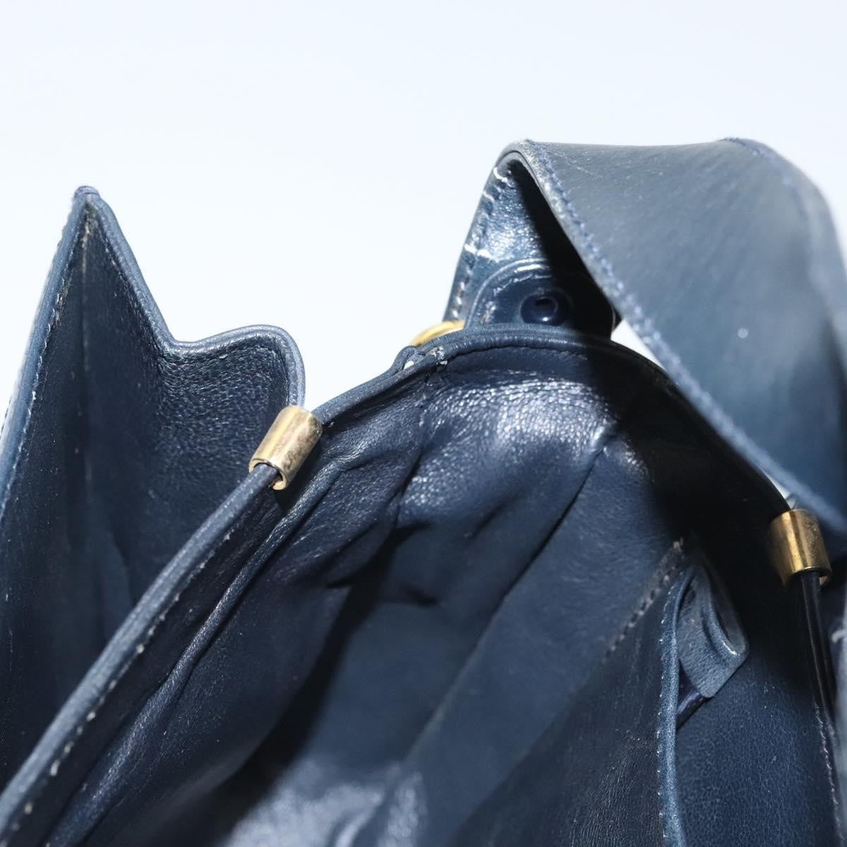 Celine C Sulky Shoulder bag Canvas and Leather, NAVY, CANVAS, Shoulder bag