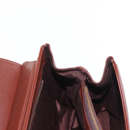 Valentino Garavani Vintage Handbag Leather, BURGUNDY, LEATHER, Handbag