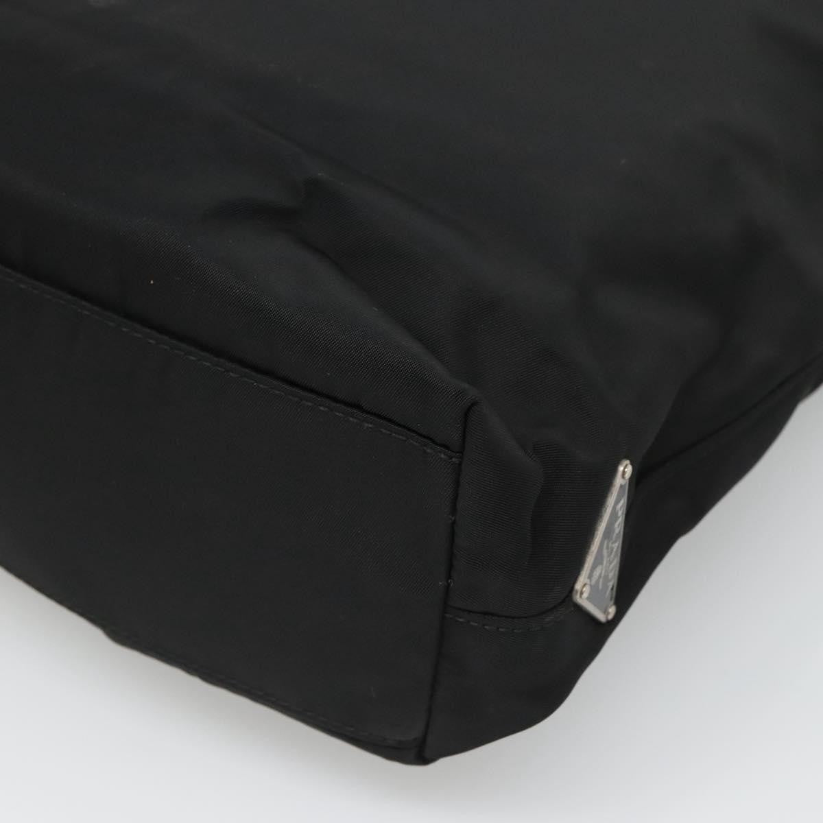 Prada Chain Shoulder Bag Tessuto, BLACK, NYLON, Shoulder bag