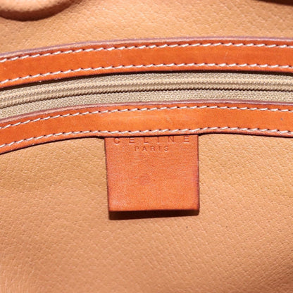 Celine Macadam Handbag Macadam with leather, BROWN, CANVAS, Handbag