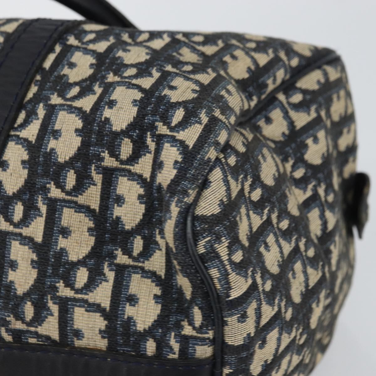 Christian Dior Vintage Trotter Boston Bag Diorissimo Canvas, NAVY, CANVAS, Handbag