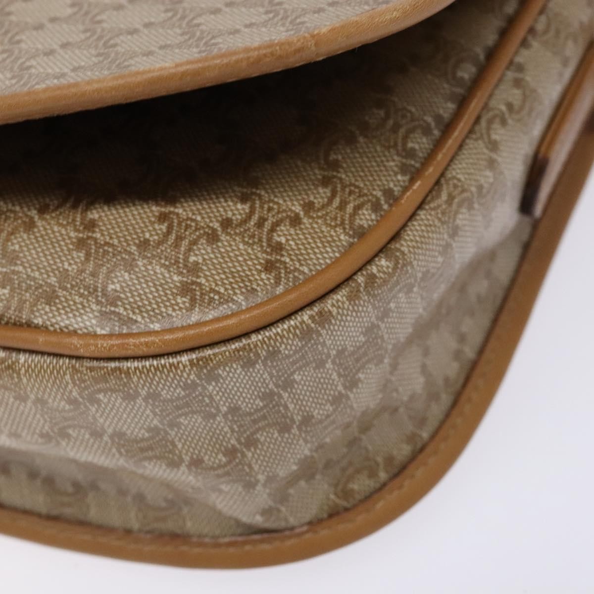 Celine Vintage Triomphe Shoulder Bag Canvas, BEIGE, CANVAS, Shoulder bag