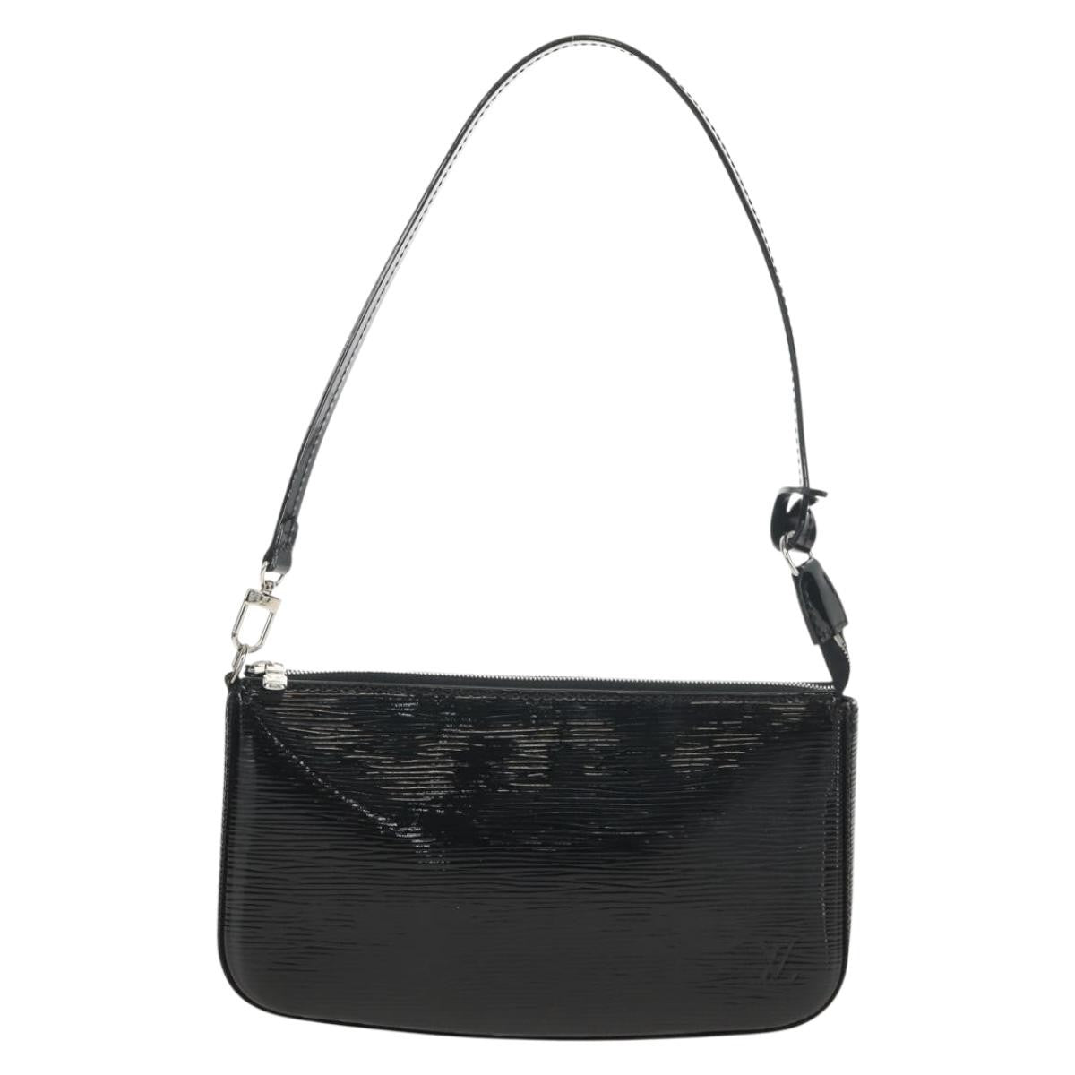Louis Vuitton Pochette Accessoires NM Electric Epi Leather, BLACK, LEATHER, Clutche & pouche