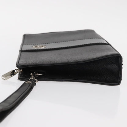 Valentino Garavani Pochette Leather, BLACK, LEATHER, Clutche & pouche