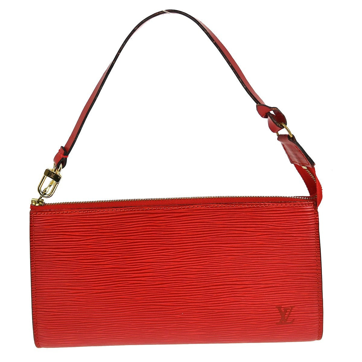 Louis Vuitton Pochette Accessoires Epi Leather, RED, LEATHER, Clutche & pouche
