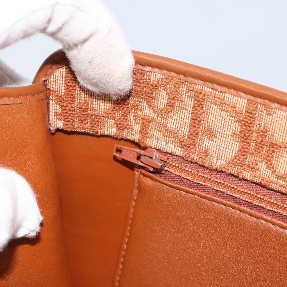 Christian Dior Vintage Trotter Shoulder Bag Canvas, BROWN, CANVAS, Shoulder bag