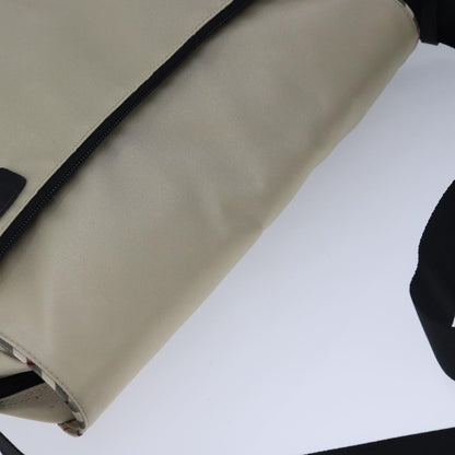 Burberry Vintage Crossbody Bag House Check Coated Canvas, BEIGE, NYLON, Shoulder bag