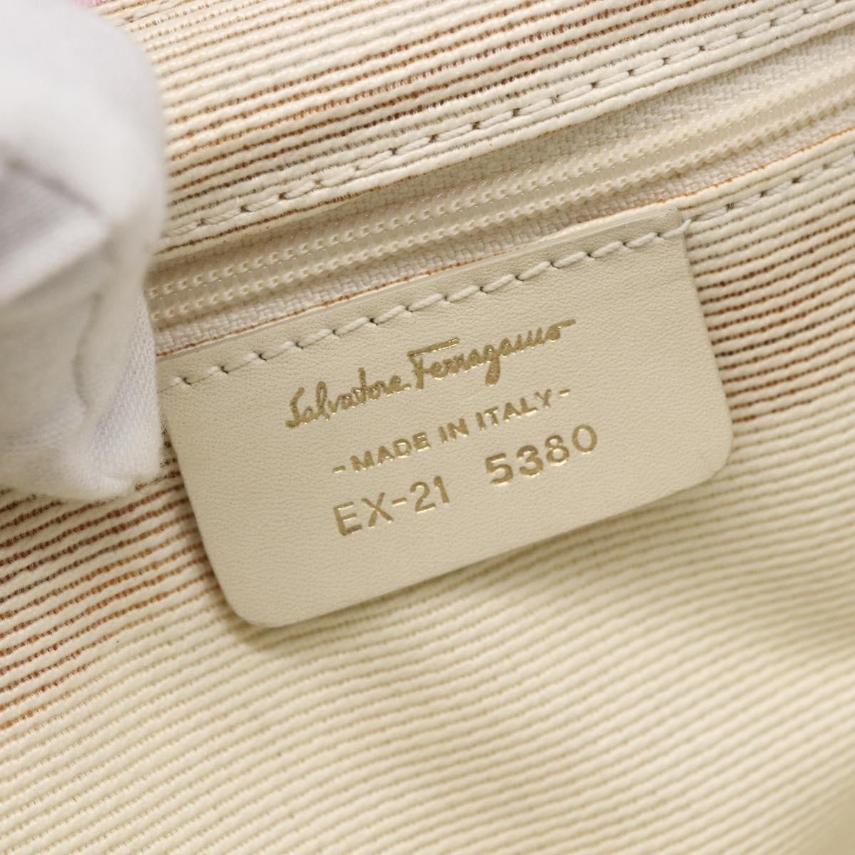 Salvatore Ferragamo Gancini Shoulder Bag Canvas, PINK, CANVAS, Shoulder bag