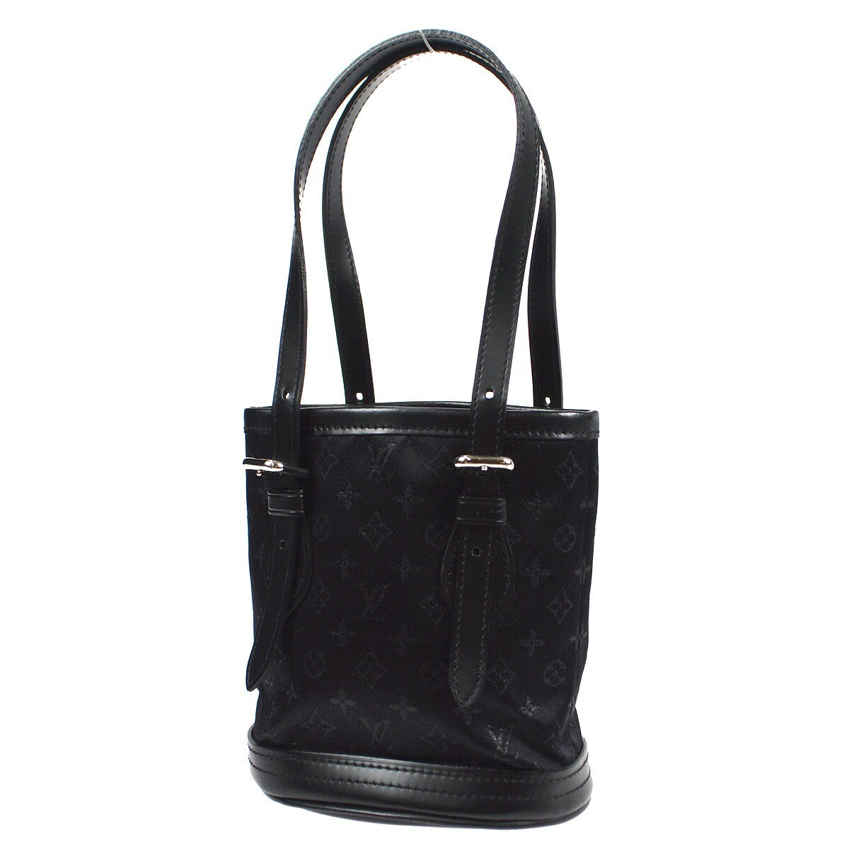Louis Vuitton Bucket Bag Monogram Satin, BLACK, SATIN, Shoulder bag