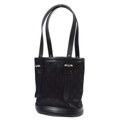 Louis Vuitton Bucket Bag Monogram Satin, BLACK, SATIN, Shoulder bag